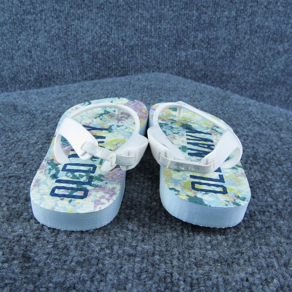 Old Navy Girls Flip Flop Shoes White Synthetic Pull On‎ Size T 7 Medium - Picture 5 of 9